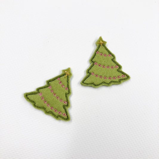 Christmas Tree Felties - strip of 3