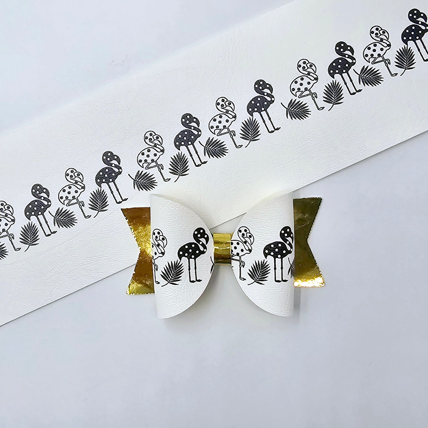 Dotty Flamingoes Fabric Roll