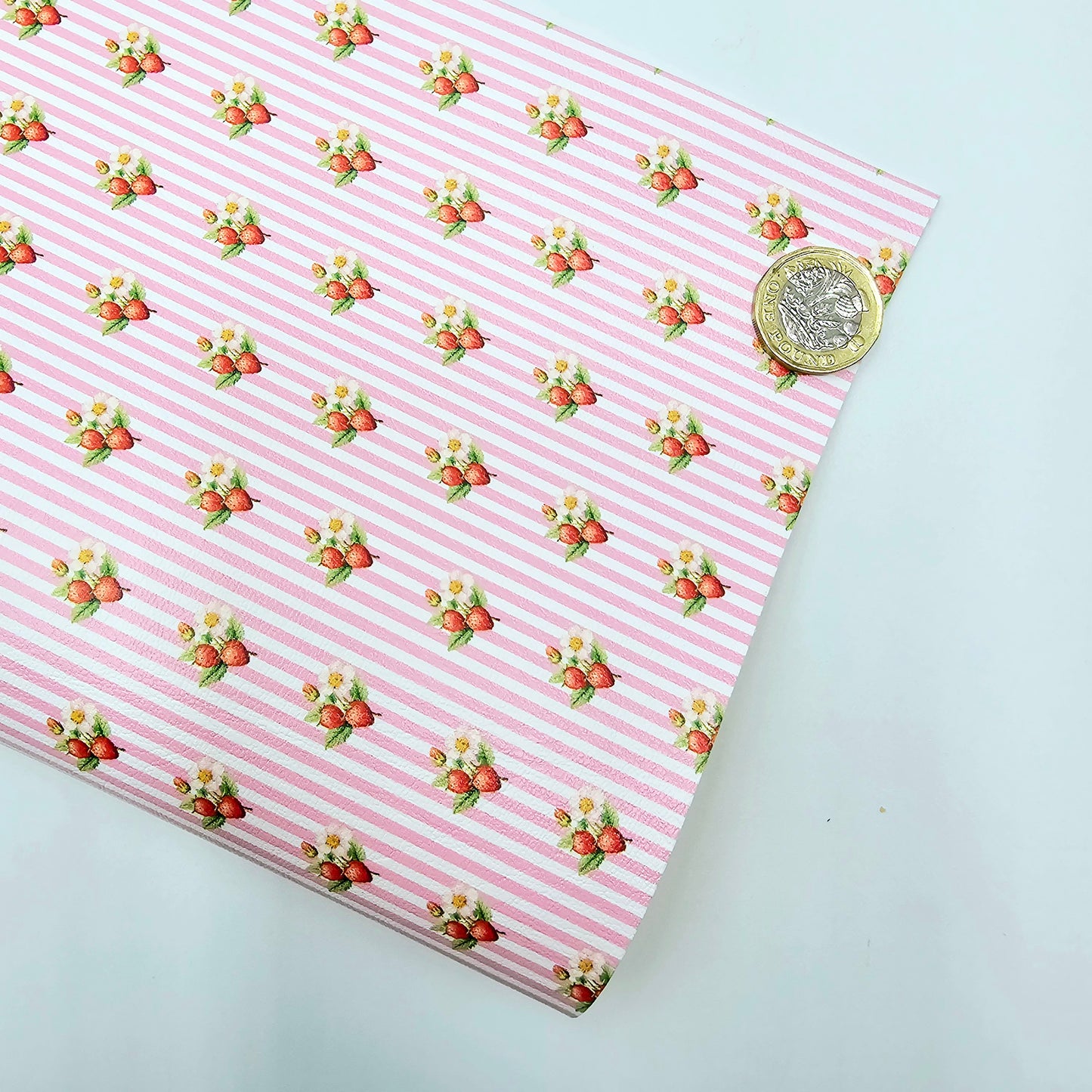 Strawberry Stripe Artisan Leatherette