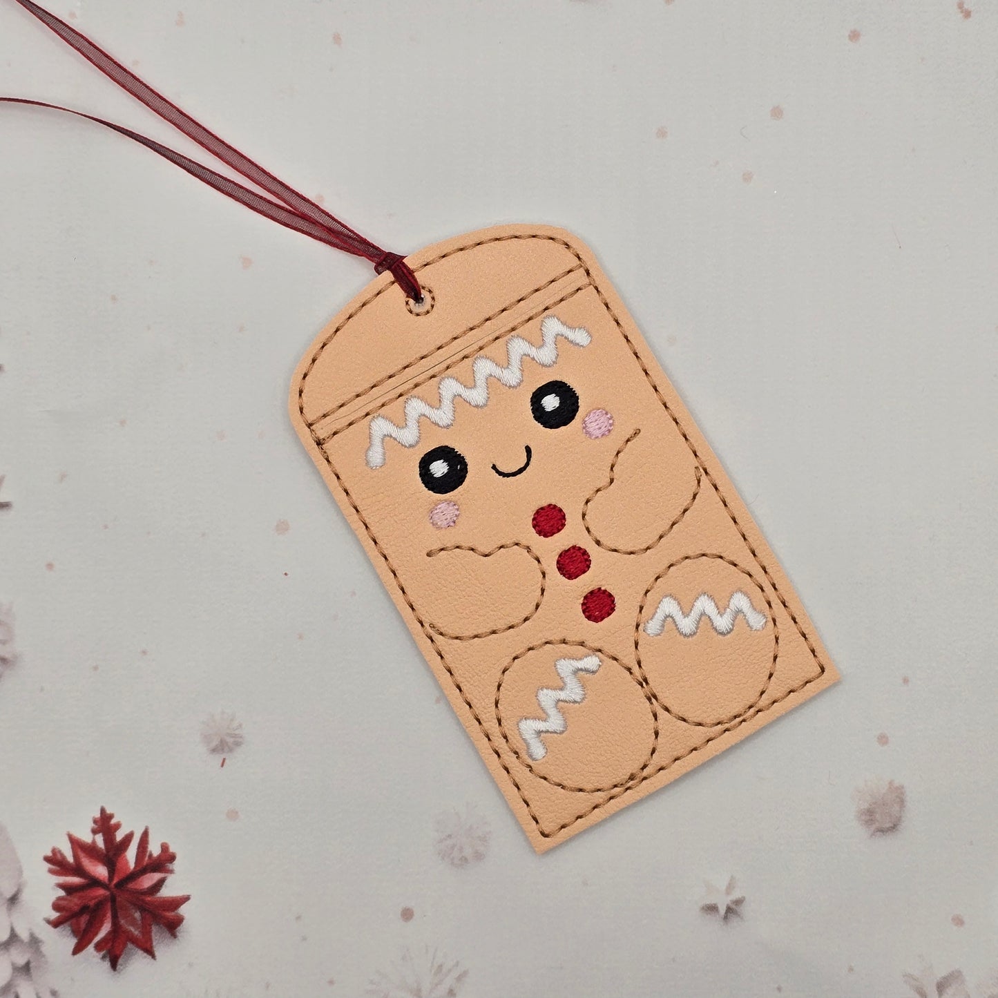 Gingerbread Gift Card Holder with Hanging Eyelet