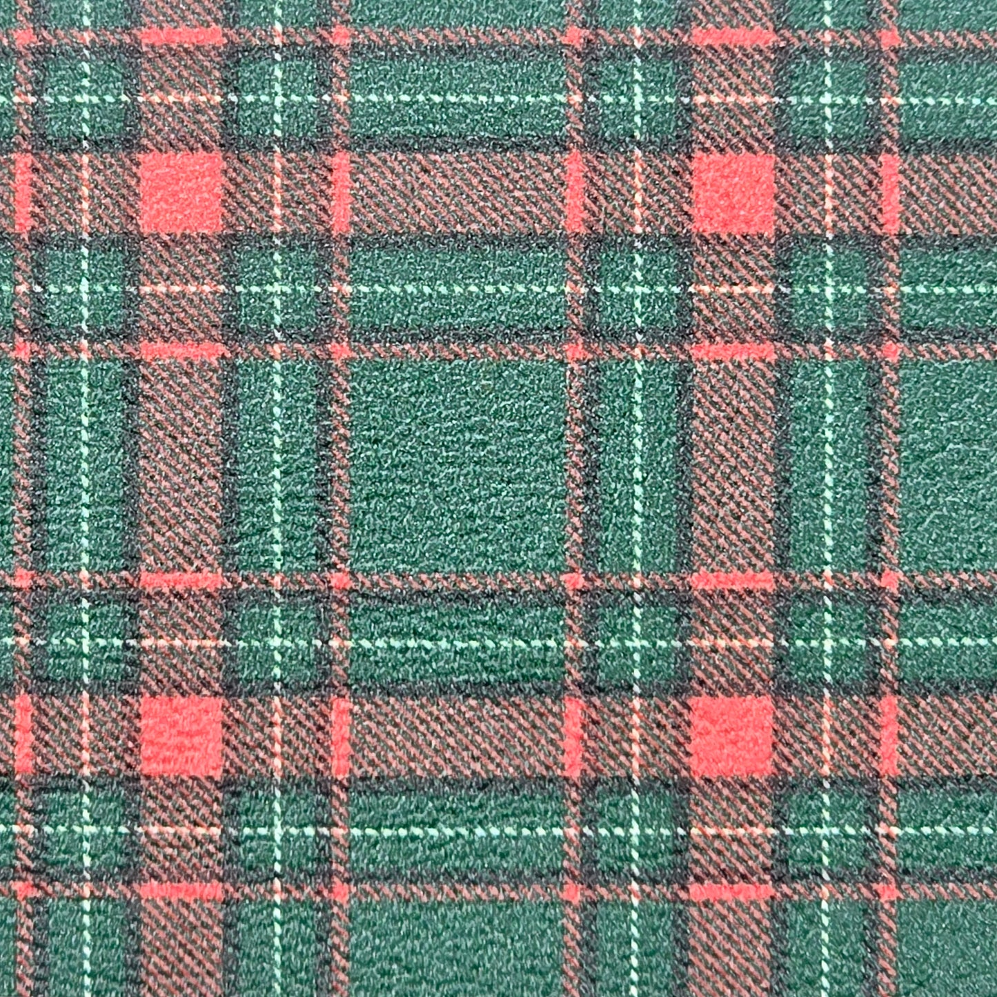 Tartan - Green with Red Accents Artisan Leatherette