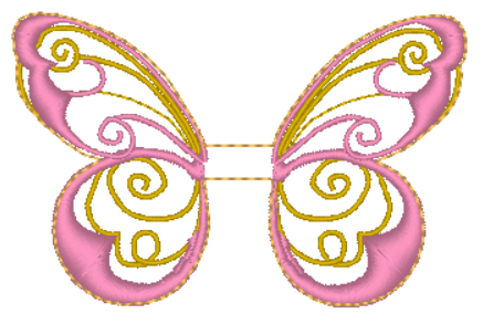 Butterfly Top and Tails Embroidery File (Multiple sizes) - Digital Embroidery File