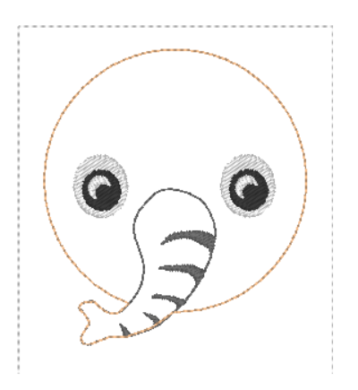 Elephant Birthday Badge | Digital Embroidery File