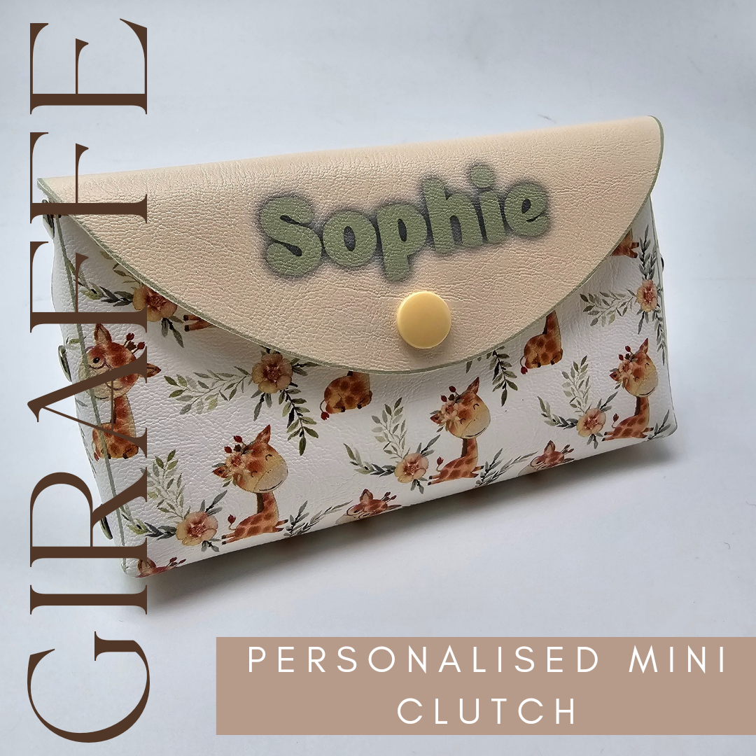 Personalised Giraffe Mini Clutch