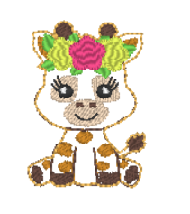 Giraffe Feltie in 2 sizes | Digital Embroidery File