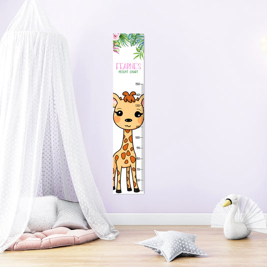 Tall as a Giraffe Personalised Height Chart