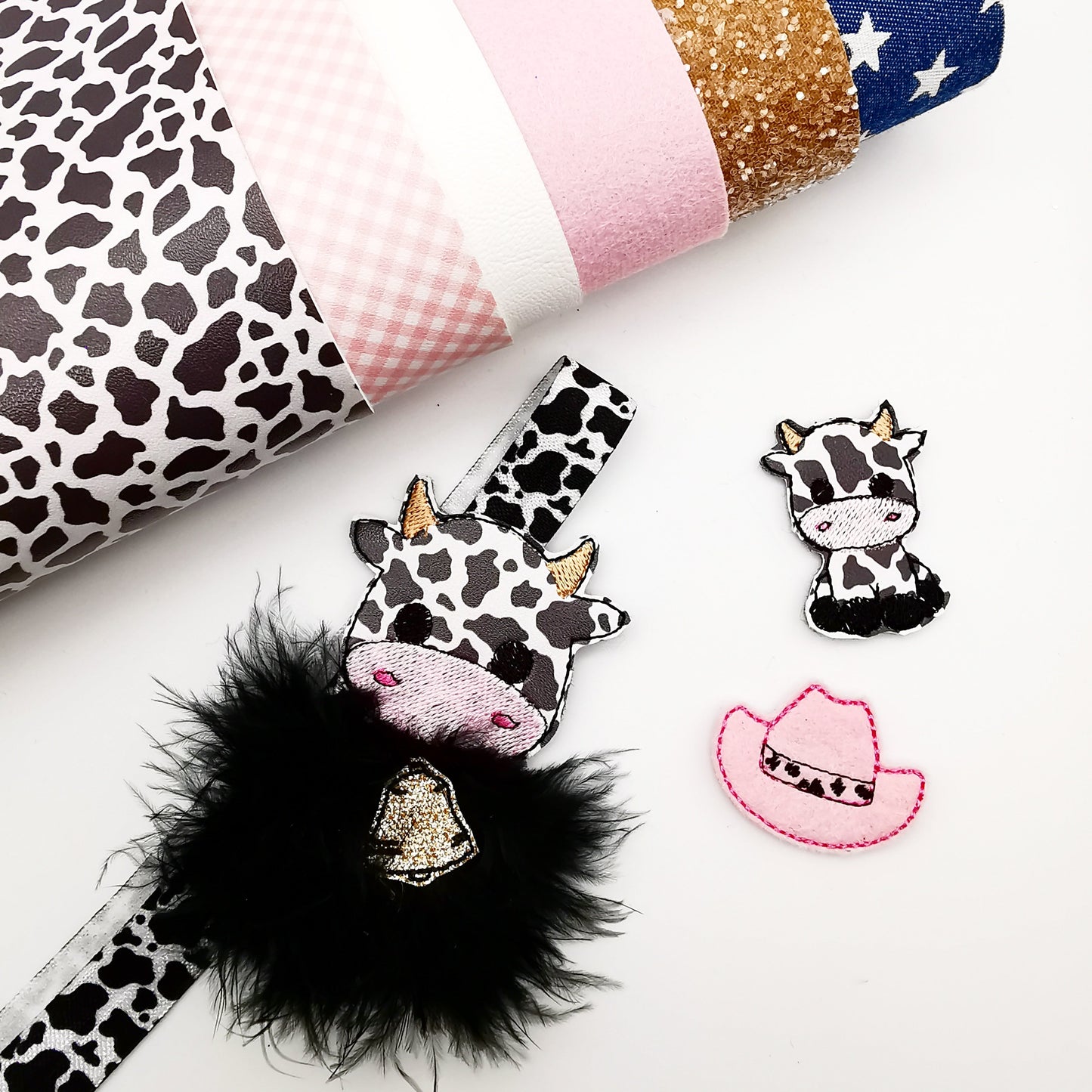 Diddy Baby Cow Felties / strip of 3