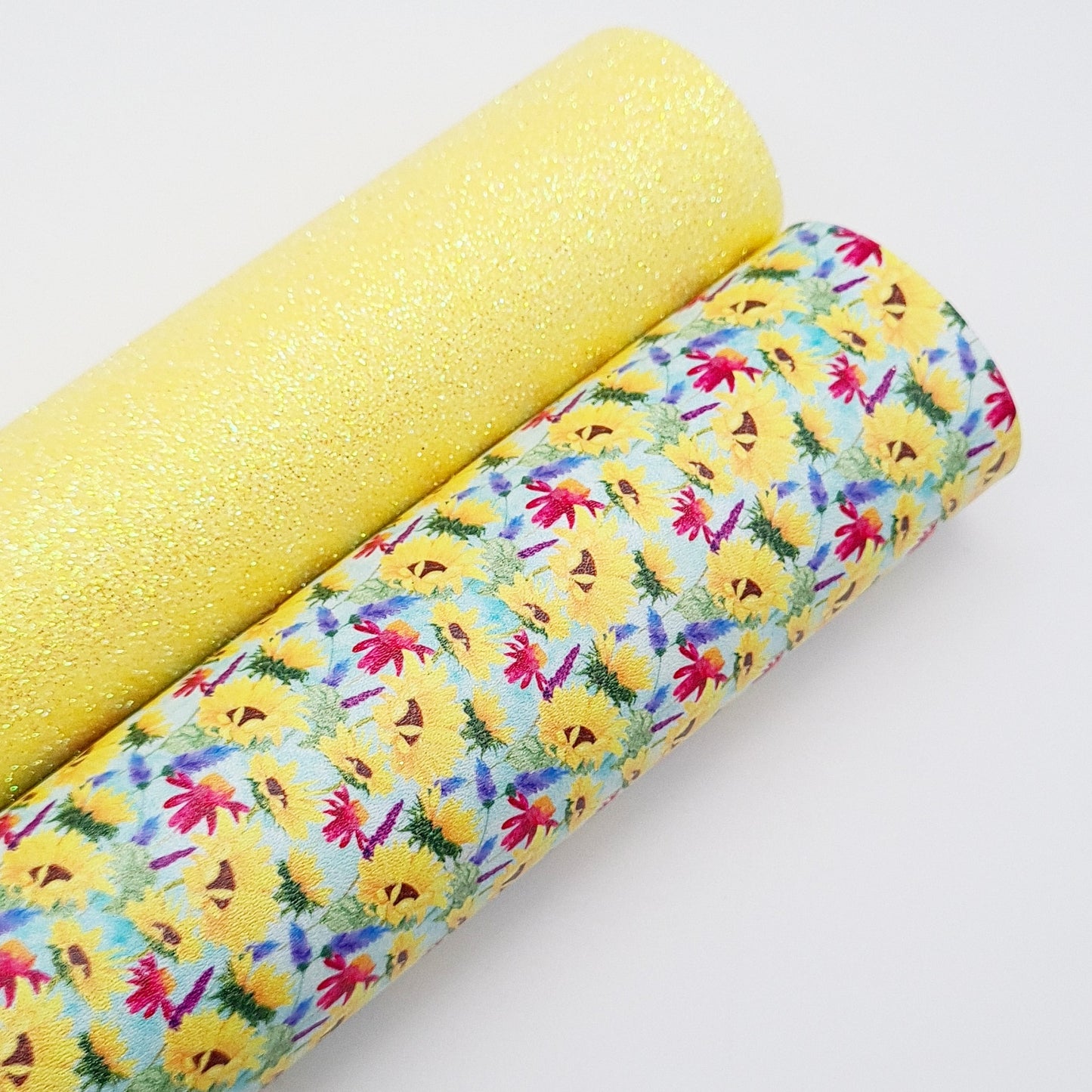 Sunflowers on Blue Artisan Leatherette