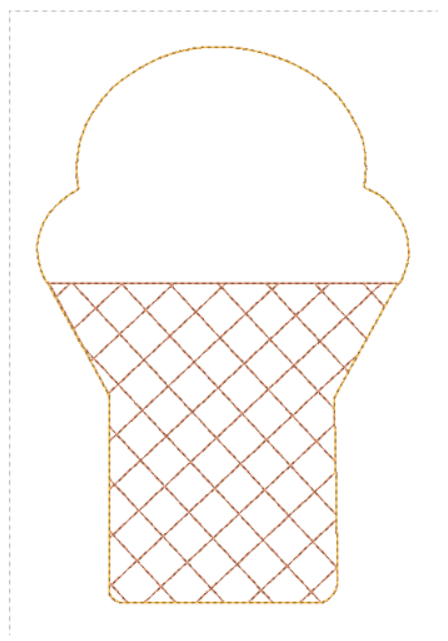 Ice Cream Bow Holder | Digital Embroidery File