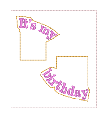 It's my Birthday Bow Loop Tabs | Digital Embroidery File