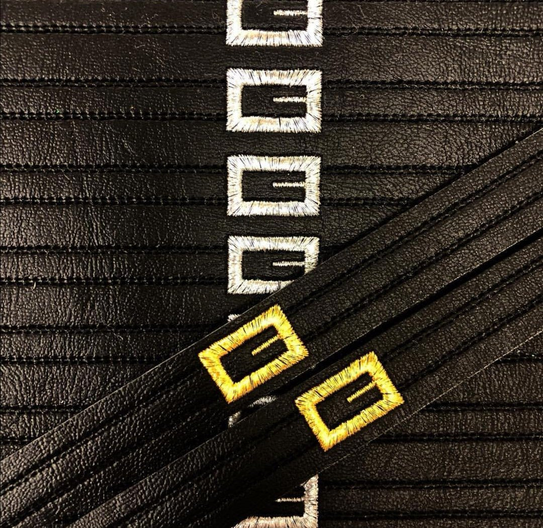 Santa Belt Bow Wraps / Strip of 3