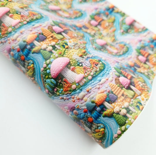 3D Effect Fairytale Garden Artisan Leatherette