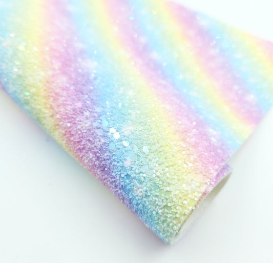 Ombre Rainbow Dash Printed Chunky Glitter