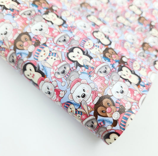 Winter Animal Collage Artisan Leatherette