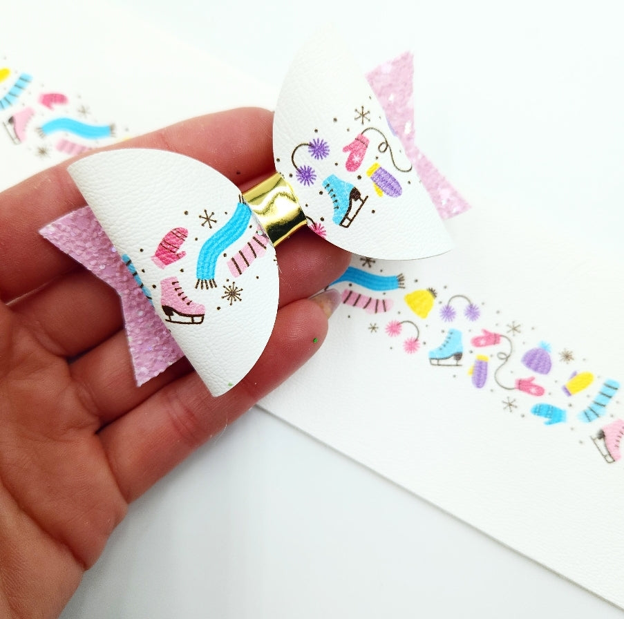 Ice Dance Border Leatherette Fabric Roll