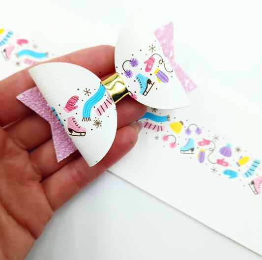 Ice Dance Border Leatherette Fabric Roll