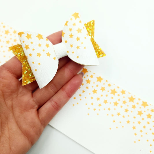 Falling Stars Border Leatherette Fabric Roll