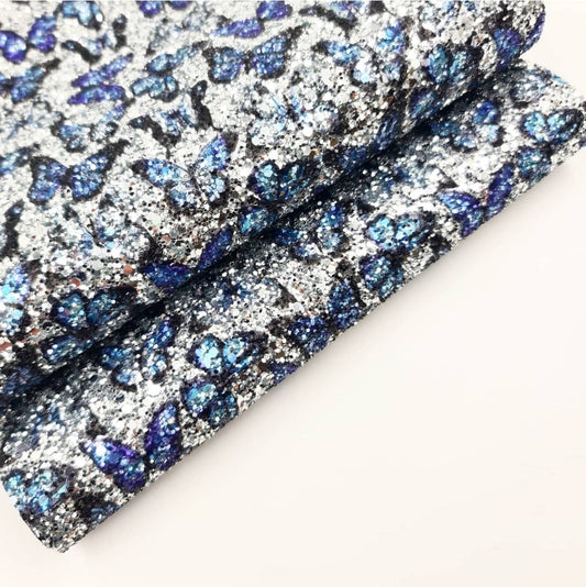 Blue Butterflies Chunky Glitter