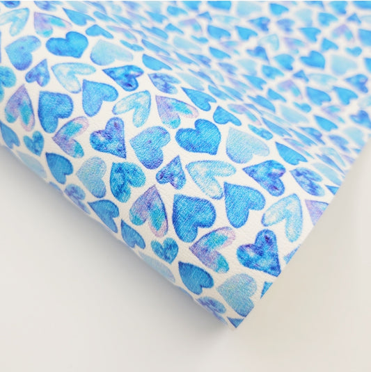 Blue Hearts Artisan Leatherette