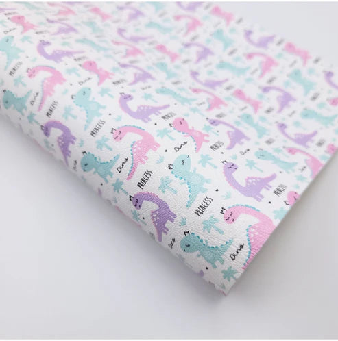Birthday Dino Print Leatherette ** SECONDS**