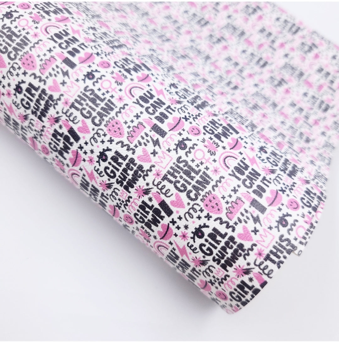 Girl Super Power Artisan Leatherette