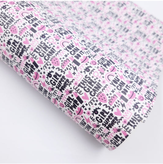 Girl Super Power Artisan Leatherette