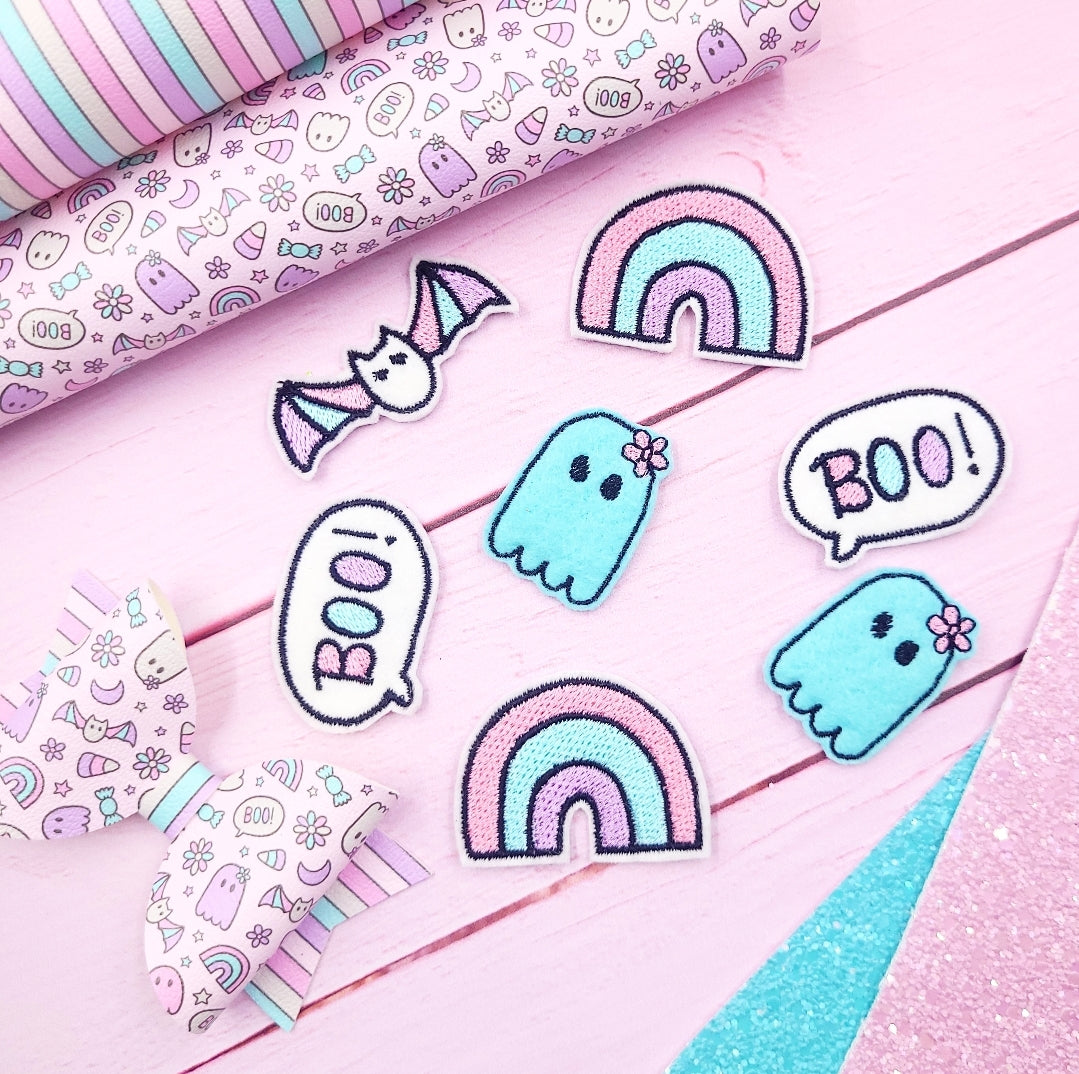 Pastel Boo! Felties - strip of 3