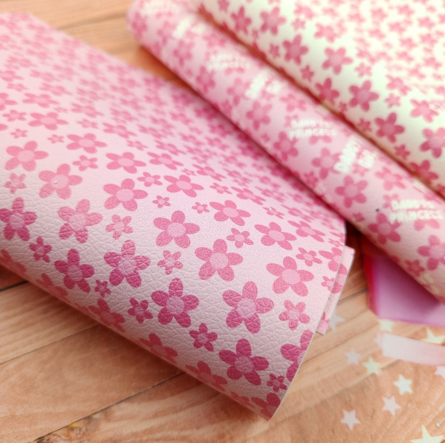 Pink Daisies on Pink (Daddy's World) Artisan Leatherette