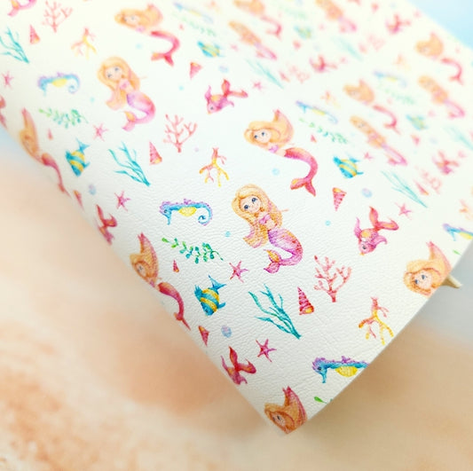 Bright Pink Mermaid Artisan Leatherette