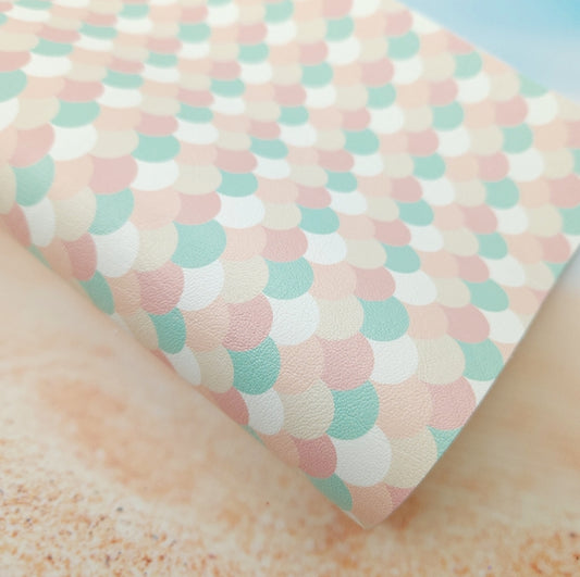 Blush & Teal Mermaid Tail Artisan Leatherette