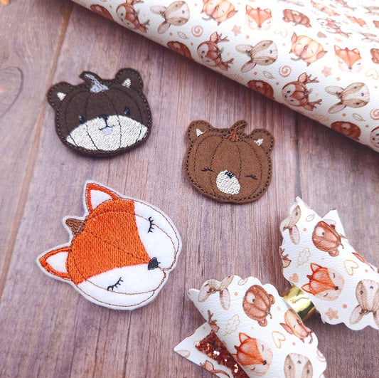 Pumpkin Patch Animal Feltie / Strip of 3