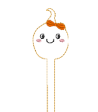 Ghost with Hair Bow Peeker | Digital Embroidery File