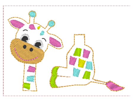 Giraffe Peekabum | Digital Embroidery File