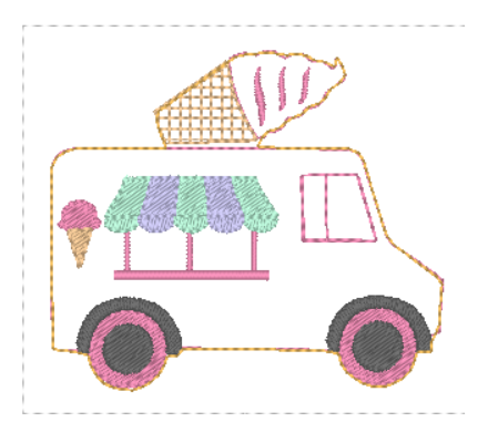 Ice Cream Bow Holder | Digital Embroidery File