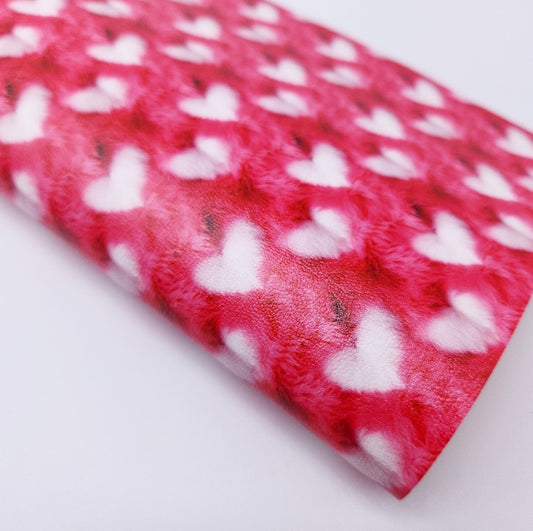3D Fluffy Hearts Artisan Leatherette