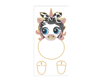 Sassy Unicorn Fur Baby | Digital Embroidery File