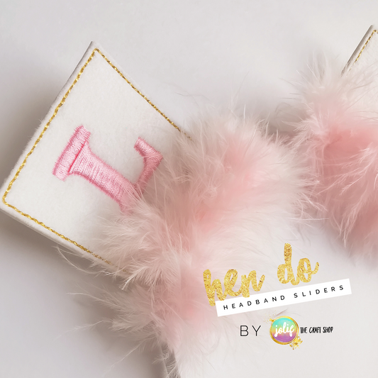 Hen Do 'L' Plate Headband Sliders