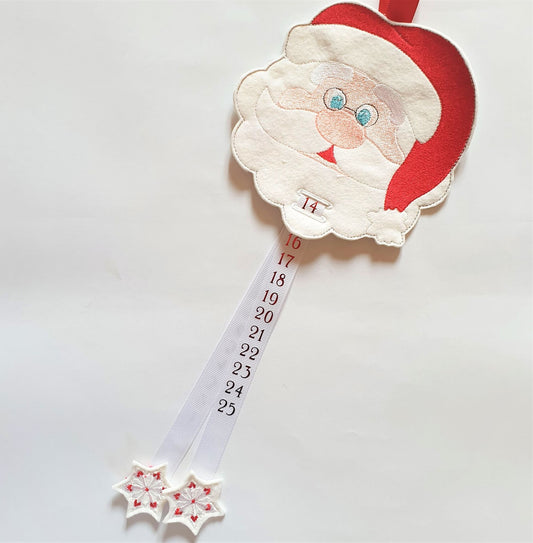 Santa Advent Calendar with Ribbon Numbers