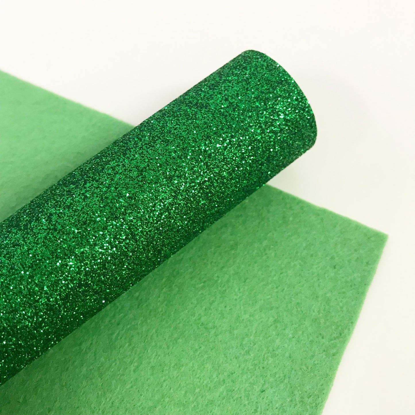 Emerald Green Glitter Felt