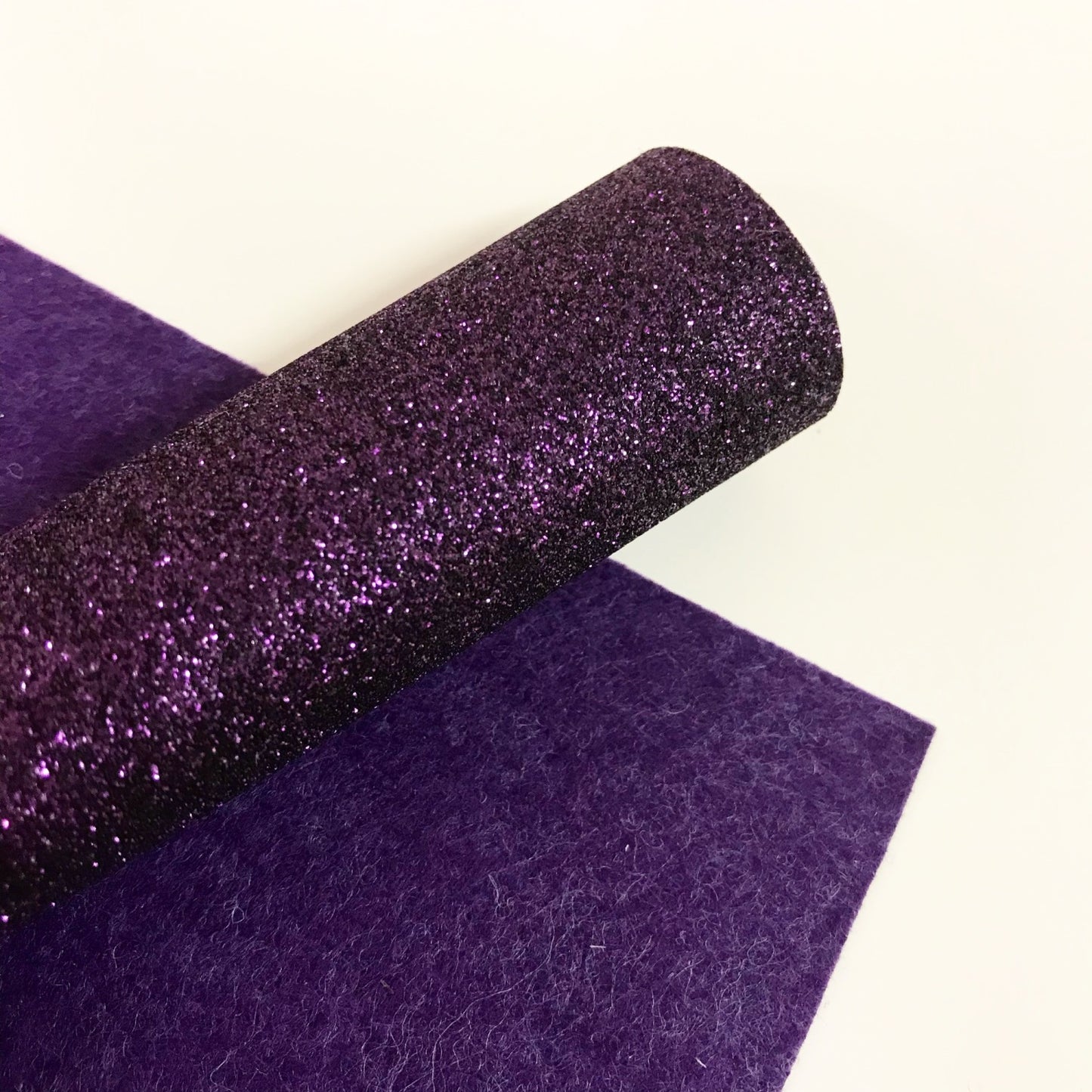 Dark Purple Glitter Felt