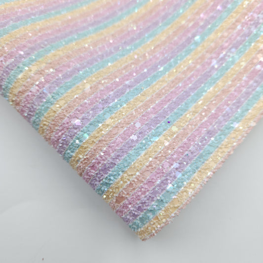 Perfect Pastel Stripe Chunky Glitter