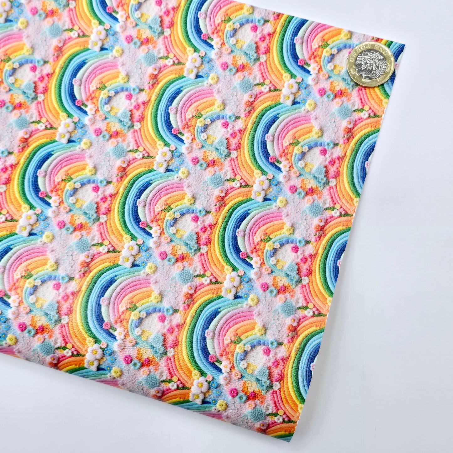 Rainbows & Mini Florals Artisan Leatherette