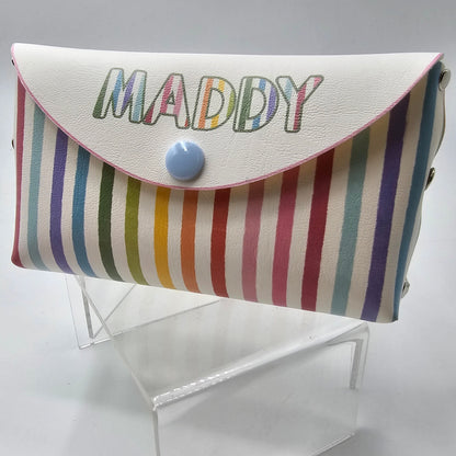 Multi Colour Stripes Mini Clutch