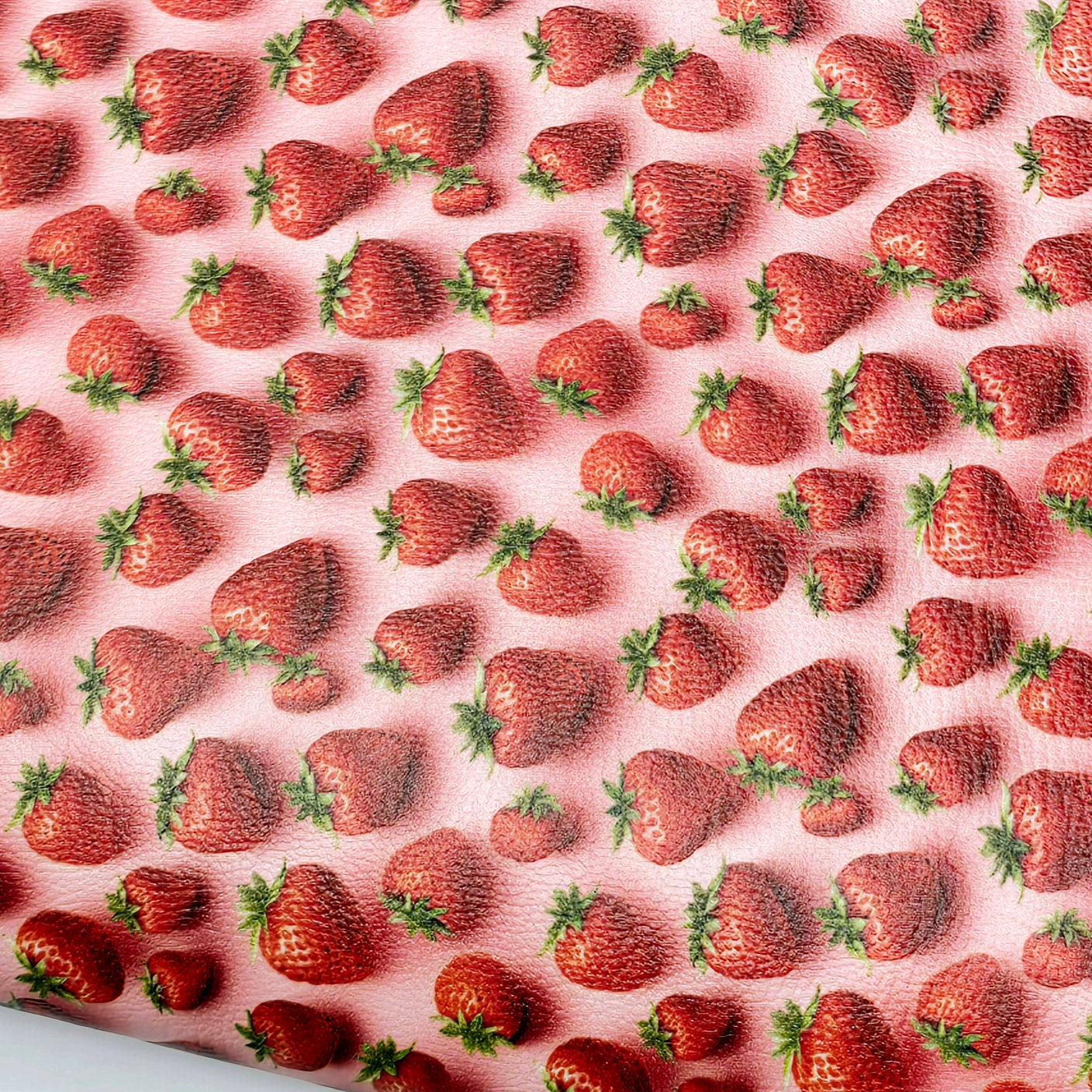 3D Strawberries Artisan Leatherette