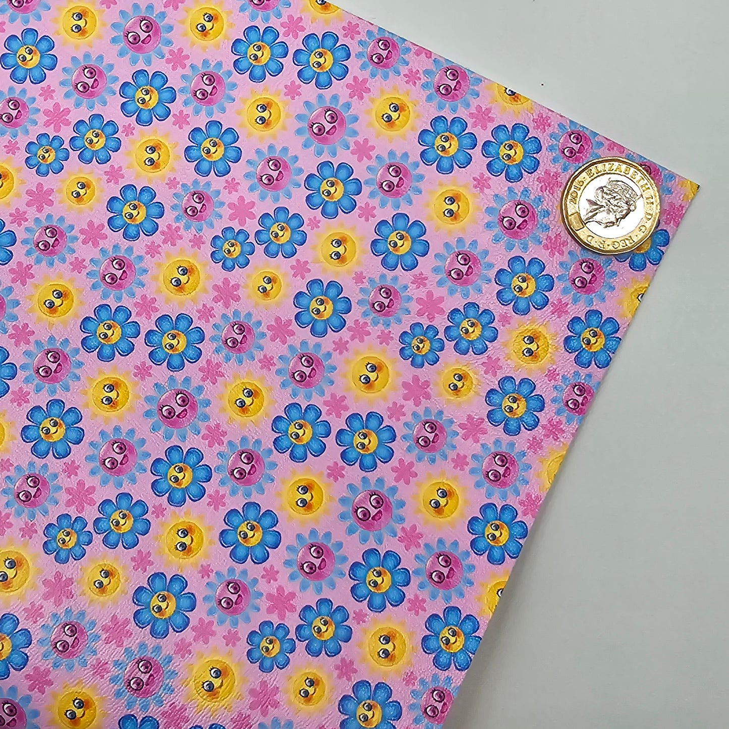 Kawaii Sun Flowers Artisan Leatherette