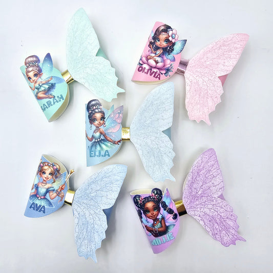 Fairy Wing | Printed Leatherette Bow Loops