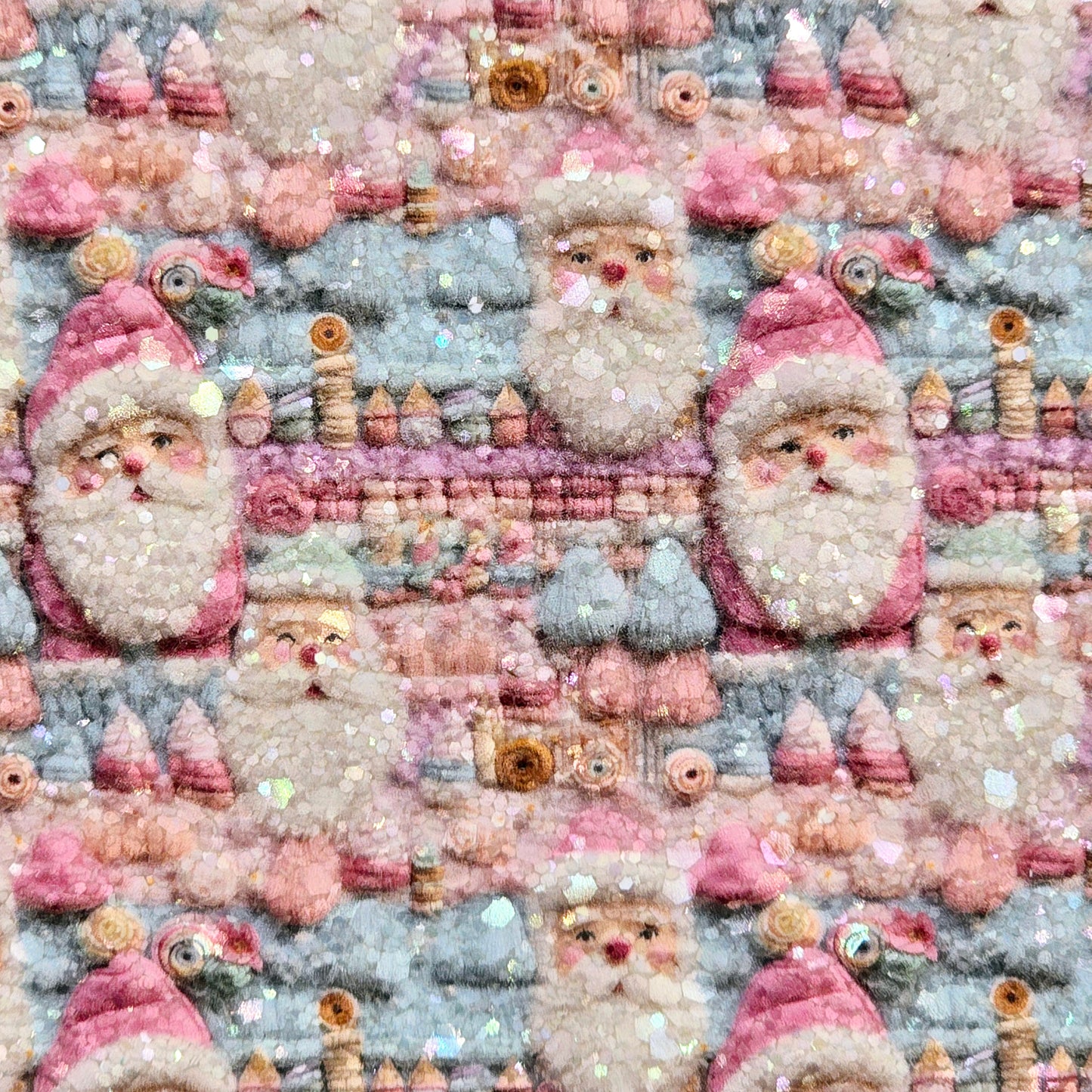 Embroidery Santa Chunky Glitter