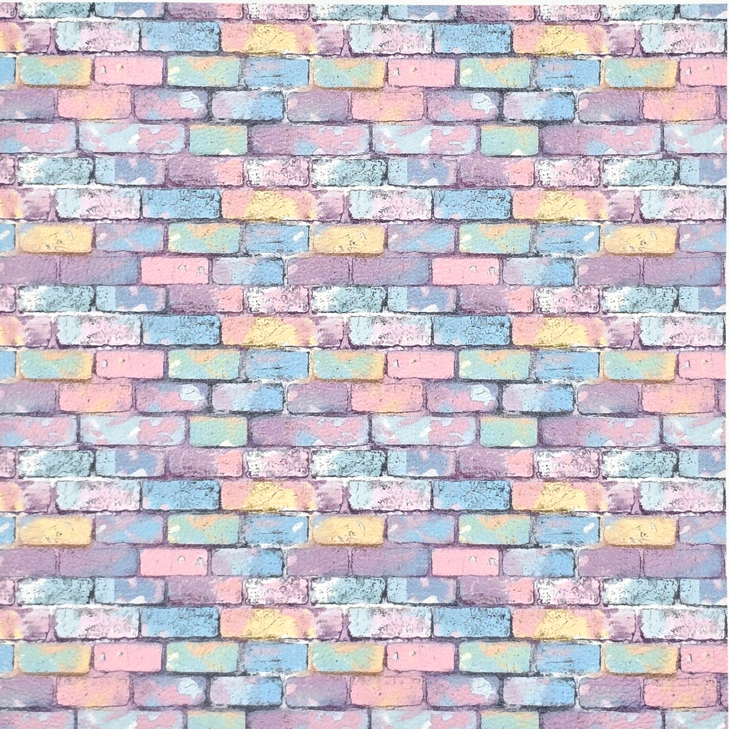 Pastel Brick Wall Artisan Leatherette