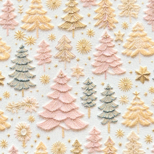 Pearlescent Christmas Trees Artisan Leatherette