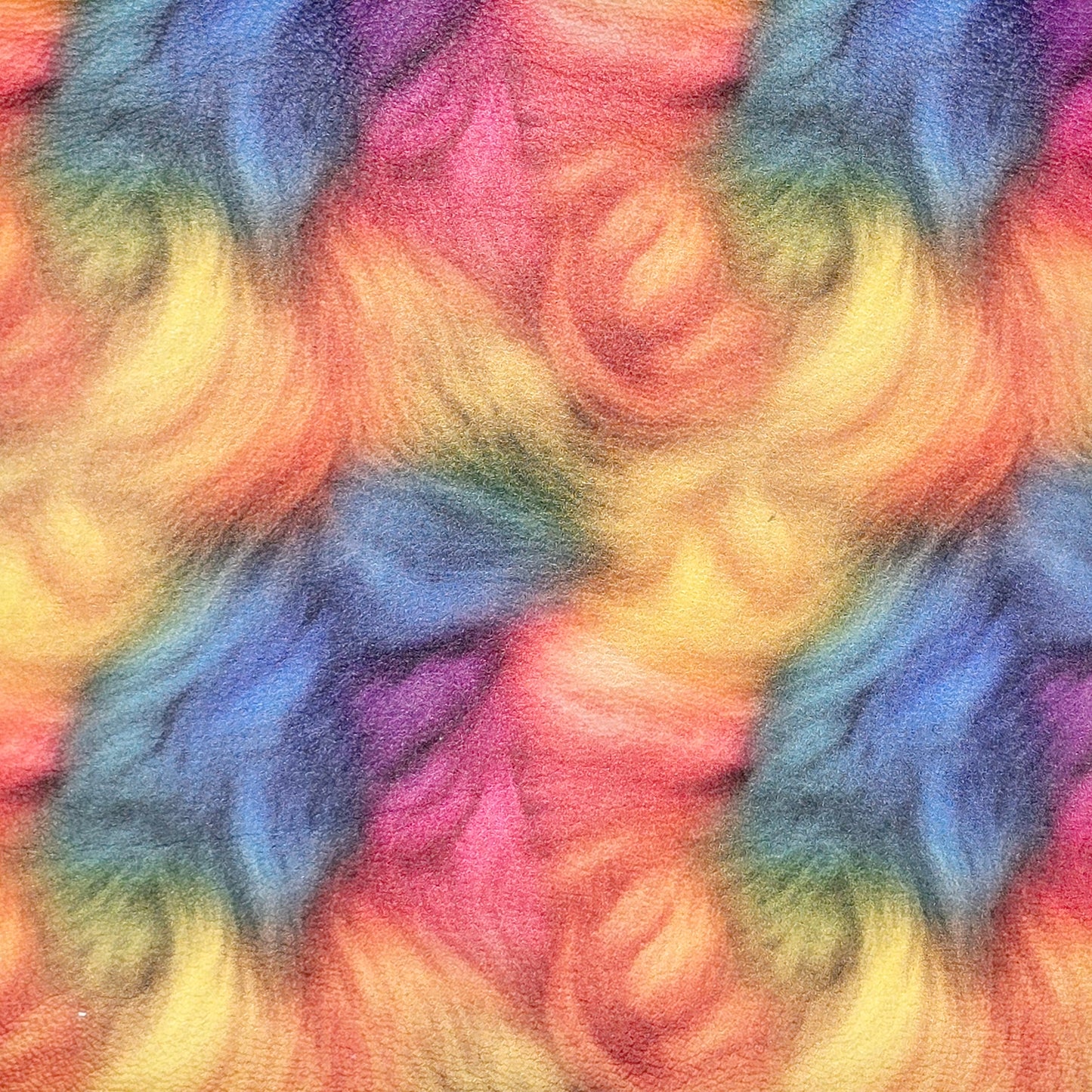 Bright Rainbow Fur Effect Artisan Leatherette